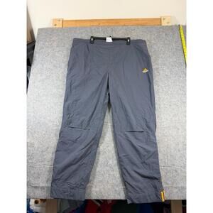 Vintage 90s Adidas Pants Mens Large Gray Mesh Lined Track Windbreaker Snap Leg